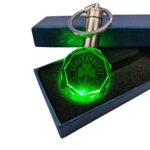 Κρυστάλλινο 3D Led Μπρελόκ Με Λογότυπο Ομάδων - Παναθηναϊκός , With LED