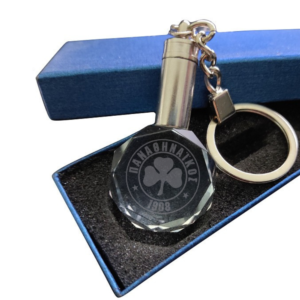 Κρυστάλλινο 3D Led Μπρελόκ Με Λογότυπο Ομάδων - Παναθηναϊκός , Without LED